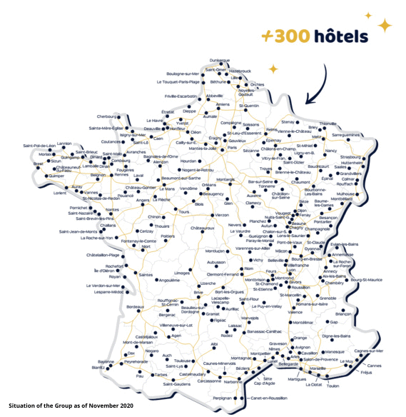 Map of the Contact Hotels